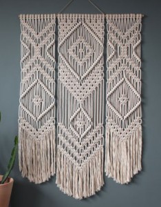 macramé etsy 234x300 - Des tissages sur nos murs