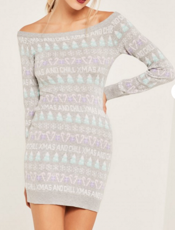 Une robe pull de Noël (modèle : Missguided - 37,5€)